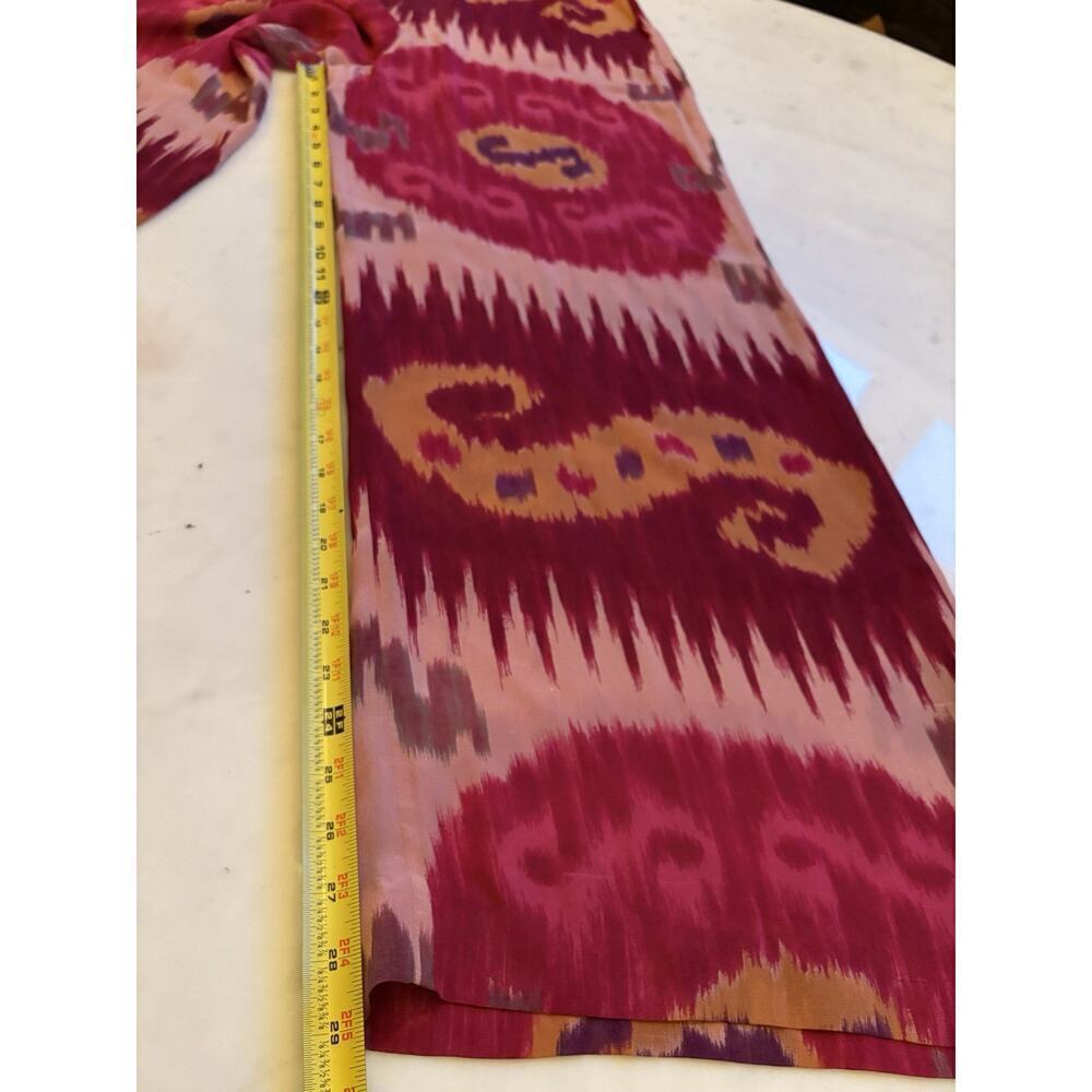 Vintage Ralph Lauren Purple Label Wide Leg Silk Pants ikat Printed 1990s Runway - Picture 14 of 16